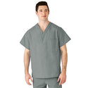 Medline AngelStat Unisex Reversible V-Neck Scrub Top with 2 Pockets - AngelStat Unisex Reversible V-Neck 2-Pocket Scrub Top with Angelica Color-Coding, Size 5XL, Misty - M610NTZ4XL-CA