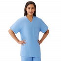 Medline AngelStat Unisex Reversible V-Neck Scrub Top with 4 Pockets - AngelStat Unisex Reversible V-Neck 4-Pocket Scrub Top with Medline Color-Coding, Size XL, Ceil Blue - M630NTHXL-CM