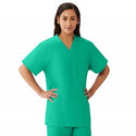 Medline AngelStat Unisex Reversible V-Neck Scrub Top with 4 Pockets - AngelStat Unisex Reversible V-Neck 4-Pocket Scrub Top with Angelica Color-Coding, Size XL, Jade - 630NTJXL-CA