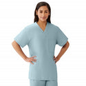 Medline AngelStat Unisex Reversible V-Neck Scrub Top with 4 Pockets - AngelStat Unisex Reversible V-Neck 4-Pocket Scrub Top with Angelica Color-Coding, Size 2XL, Misty - 630NTZXXL-CA