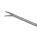 Medline Ringed Laparoscopic Micro Holders - Ringed Laparoscopic Needle Holder, In-Line Center Action, Curved to the Left, Ratcheted Ring Handle, 5 mm, 3" - MDG7600251