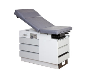 Medline Manual Exam Table - Manual Exam Table with Pelvic Tilt and Warmer Drawer, 27" W x 54" L x 32" H, Ninja - MDR741701RGGN