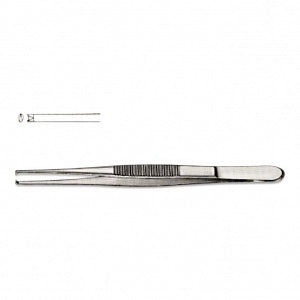 Medline Brigham Tissue Forceps - 6" (15.2 cm) Brigham Tissue Forceps with 1 x 2 Teeth 2.5 mm Tip - MDS0141280