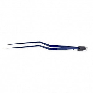 Medline Bipolar Forceps - 8.75" (20.3 cm) Bayonet Insulated Irrigating Bipolar Forceps with Straight 1.5 mm Tips, Titanium - MDS0266417