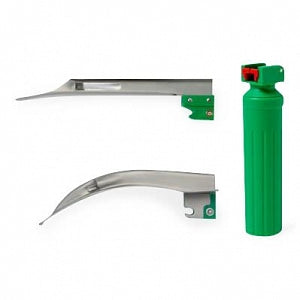 Medline Disposable Fiber Optic Laryngoscopes - Miller #2 Metal Disposable Fiber Optic LED Laryngoscope Blade - MDS0425552