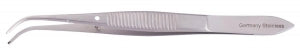 Medline Iris Forceps - FORCEP, DRESSING / TISSUE, IRIS, 1X2 TEETH, 4" - MDS0726464