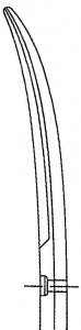 Medline Curved Standard Operating Scissors - Curved Standard Operating Scissors, Sharp / Blunt, 8" - MDS0811120