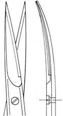 Medline Tungsten Carbide Operating Scissors - SCISSORS, OPERATING, STD, STR, S / S, 7.5" - MDS0812418