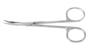 Medline Iris Scissors - 4.5" (11 cm) Iris Scissors with Curved Sharp / Sharp Tips - MDS0834312