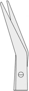 Medline DeBakey-Potts Scissors - SCISSOR, POTTS-SMITH, BL / BL, ANG 25D, 6.5" - MDS0849016
