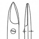 Medline Wire Cutting Scissors - Beebee Crown Wire Cutting Scissors, Straight Serrated, 4.75" - MDS0885012