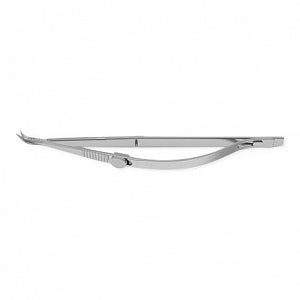 Medline Katzin and Troutman-Katzin Corneal Scissors - 4" (10.1 cm) Micro Katzin Corneal Transplant Scissors with Left Curve Blunt / Blunt Tips - MDS0914204