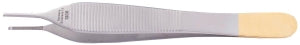 Medline Adson Tissue Forceps - Adson Micro Tissue Forceps, 1x2 Teeth, 4.75", Cross Serration, Tungsten Carbide - MDS1000212