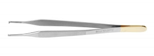 Medline Adson Tissue Forceps - Adson Micro Tissue Forceps, 1x2 Teeth, 6", Cross Serration, Tungsten Carbide - MDS1000215