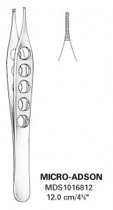Medline Micro-Adson Dressing Forceps - Micro-Adson Dressing Forceps, Lightweight, Serrated, 4.75" - MDS1016812