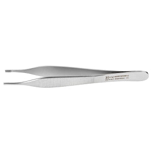 Medline Adson Tissue Forceps - Adson Tungsten Carbide Brown Tissue Forceps, 7x7 Teeth, 4.75" - MDS1019812