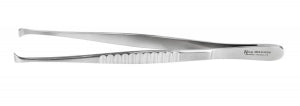 Medline Standard Straight Tissue Forceps - 6" (15.2 cm) Straight Martin Tissue Forceps with 7 x 8 Teeth - MDS1032215