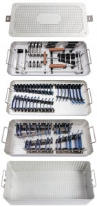 Medline Adapt Trac Lumbar Retractor Master Set and Muscle Blades - Lumbar Spine T-Bar, 25 mm x 70 mm - MDS1186492