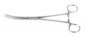 Medline Rochester-Pean Hysterectomy Forceps - Rochester-Pean Hemostatic Hysterectomy Forceps, Serrated, Curved Tip, Stainless Steel, Length 8-7/8" - MDS1231122