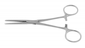 Medline Rochester-Pean Hysterectomy Forceps - Rochester-Pean Hemostatic Hysterectomy Forceps, Serrated, Curved Tip, Stainless Steel, Length 8-7/8" - MDS1231122