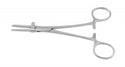 Medline Tubing Clamp Forceps - Tubing Clamp Forceps, Ratchet, Cross Serrated Tip, Serrated Jaw, With Guard, Stainless Steel, Length 8", Max O. D. 7/8" - MDS1271220