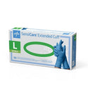 Medline SensiCare Extended Cuff Nitrile Exam Gloves - SensiCare Exam Glove, Nitrile, Extended Cuff, Size L - MDS1286