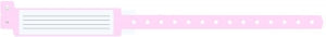 Medline Tamper Resistant Snap Closure ID Bands - 12" Insert-Style Vinyl ID Band, Adult, Pink - MDS133037P