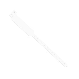 Medline Tamper Resistant Snap Closure ID Bands - 12" Tri-Laminate ID Band, Adult, White - MDS133045W
