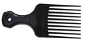 Medline Hair Picks - Pick Comb, Black, 5.125" x 2.25" - MDS1372066CS