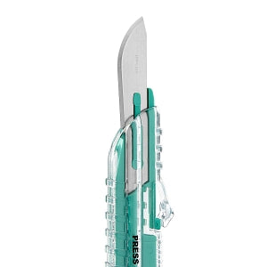 Medline Disposable Surgical Scalpels - Disposable Safety Scalpel with Stainless Steel Blade, Sterile, No. 10 - MDS15310