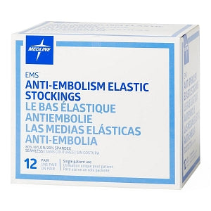 Medline EMS Knee-High Anti-Embolism Stockings - EMS Knee-High Anti-Embolism Stockings, Size 2XL Regular - MDS160694