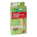 Medline CURAD Knee-High Compression Hosiery - CURAD Knee-High Compression Hosiery with 15-20 mmHg, Tan, Size A, Short Length - MDS1700ATS