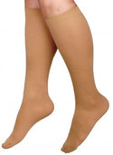Medline CURAD Knee-High Compression Hosiery - CURAD Knee-High Compression Hosiery with 15-20 mmHg, Tan, Size B, Short Length - MDS1700BTS