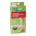Medline CURAD Knee-High Compression Hosiery - CURAD Knee-High Compression Hosiery with 15-20 mmHg, Tan, Size E, Regular Length - MDS1700ET