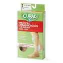 Medline CURAD Knee-High Compression Hosiery - CURAD Knee-High Compression Hosiery with 15-20 mmHg, Tan, Size E, Short Length - MDS1700ETS