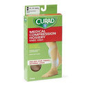 Medline CURAD Knee-High Compression Hosiery - CURAD Knee-High Compression Hosiery with 20-30 mmHg, Tan, Size A, Short Length - MDS1702ATS