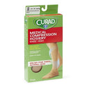 Medline CURAD Knee-High Compression Hosiery - CURAD Knee-High Compression Hosiery with 20-30 mmHg, Tan, Size B, Regular Length - MDS1702BT