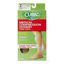 Medline CURAD Knee-High Compression Hosiery - CURAD Knee-High Compression Hosiery with 20-30 mmHg, Tan, Size B, Short Length - MDS1702BTS