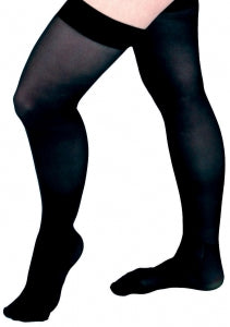 Medline CURAD Thigh-High Compression Hosiery - CURAD Thigh-High Compression Hosiery with 15-20 mmHg, Black, Size A - MDS1707AB