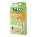 Medline CURAD Knee-High Compression Hosiery - CURAD Knee-High Compression Hosiery with 8-15 mmHg, Tan, Size XL, Regular Length - MDS1712DTH