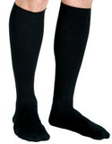 Medline CURAD Compression Dress Socks - CURAD Knee-High Compression Dress Socks with 8-15 mmHg, Black, Size L, Regular Length - MDS1717CB