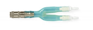 Medline Patient Monitor Metal Female Locking Luer Adapter - Metal Female HP Y Dual Adapter, 1/8" Barb, to 1-Tube Bayonet Connector - MDS182YRX4