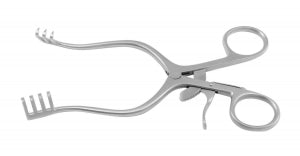 Medline Weitlaner Retractors - Weitlaner Self-Retaining Retractor, Blunt Prongs, 3 x 4 Prongs, Stainless Steel, Length 9 1/2" - MDS1867125