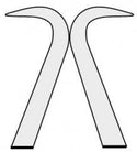 Medline Gelpi Perineal Retractors - Gelpi Perineal Retractor, Self-Retaining, Sharp Tenaculum Prongs, German Grade Stainless Steel, Arm Length 1.25", Length 3.5" - MDS1880209