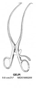 Medline Gelpi Perineal Retractors - Gelpi Perineal Retractor, Self-Retaining, Sharp Tenaculum Prongs, German Grade Stainless Steel, Arm Length 2", Length 4.5" - MDS1880211