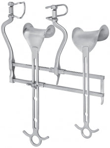 Medline Balfour Abdominal Retractor Blades - Balfour Abdominal Retractor Set with 5 Blades, 12" - MDS1891800