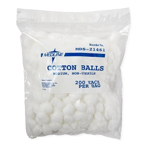 Medline Nonsterile Cotton Balls - Nonsterile Cotton Balls, Size M, 1" - MDS21461