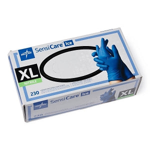 Medline SensiCare Ice Blue Powder-Free Nitrile Exam Gloves - SensiCare Ice Powder-Free Nitrile Exam Gloves, Size XL - MDS2504
