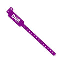 Medline Tamper Resistant Snap Closure Alert ID Bands - Tri-Laminate ID Band, DNR, Adult / Pediatric, Purple - MDS3107DNRM