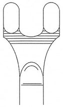 Medline Lowman Bone Holding Clamps - 7.25" (18.4 cm) Medium Lowman Bone Holding Clamp with 1 x 2 Prongs - MDS3244118